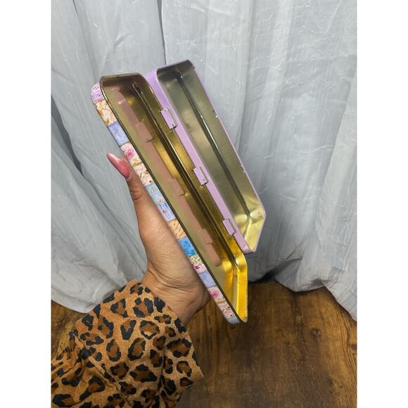 Vintage VHTF Metal Hinged Boxes Box Cat Kitten Tabby Debby Cook htf ~7.5x3.75" - Picture 8 of 8